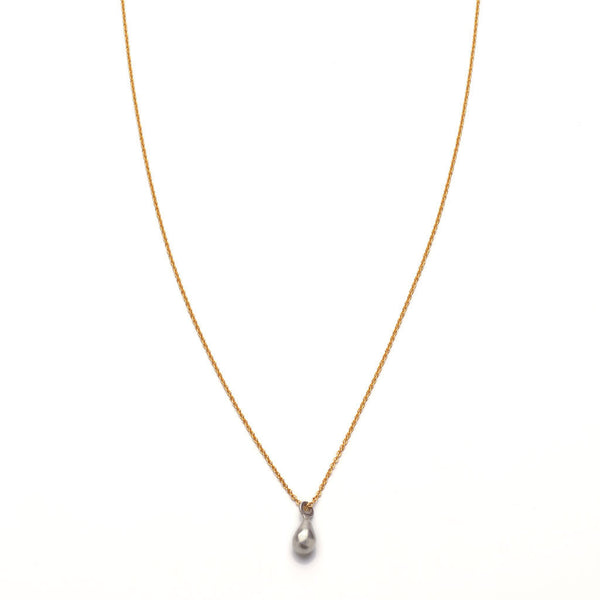 Wabi sabi simple teardrop necklace