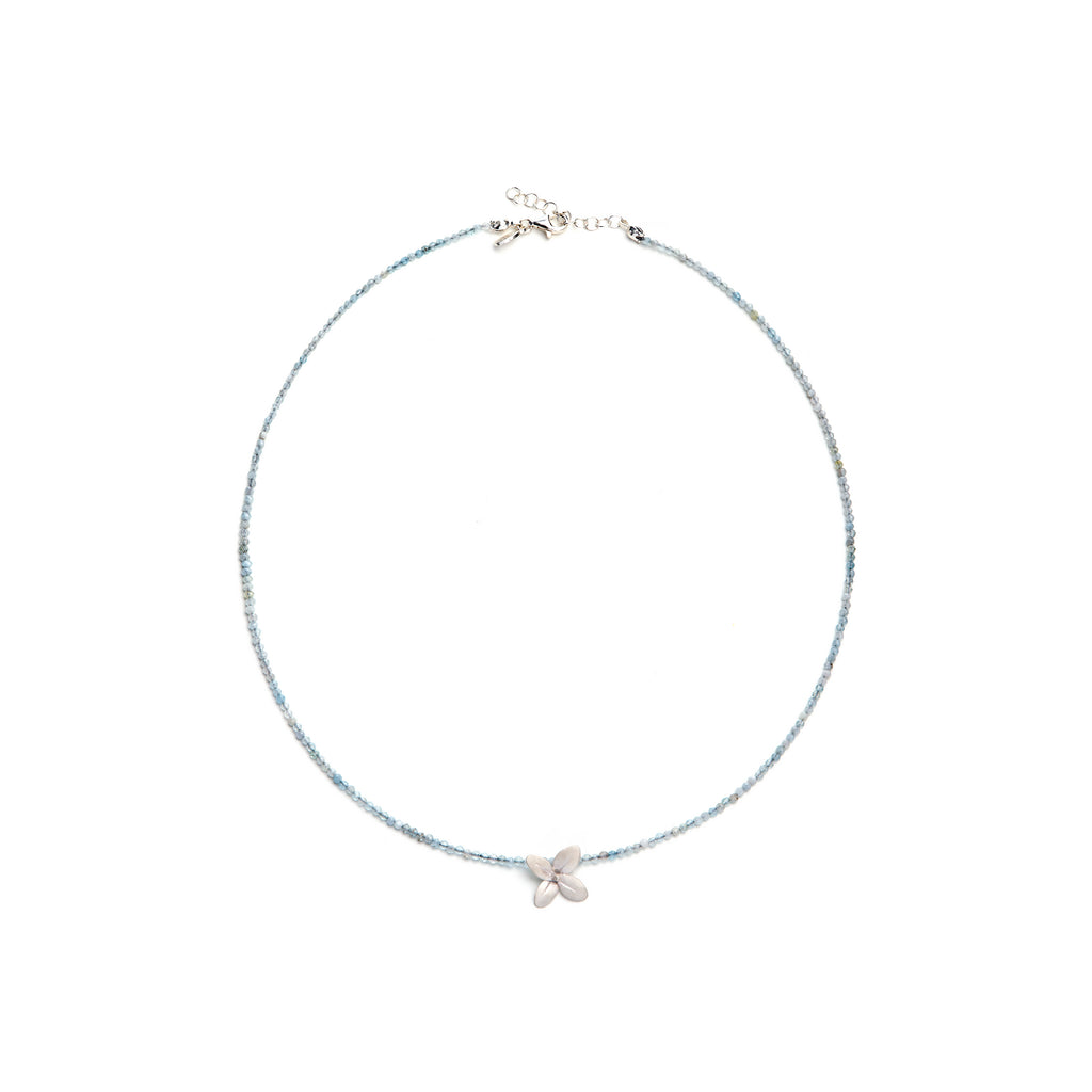 Aquamarine blossom necklace