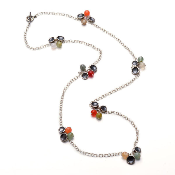 Long disk necklace