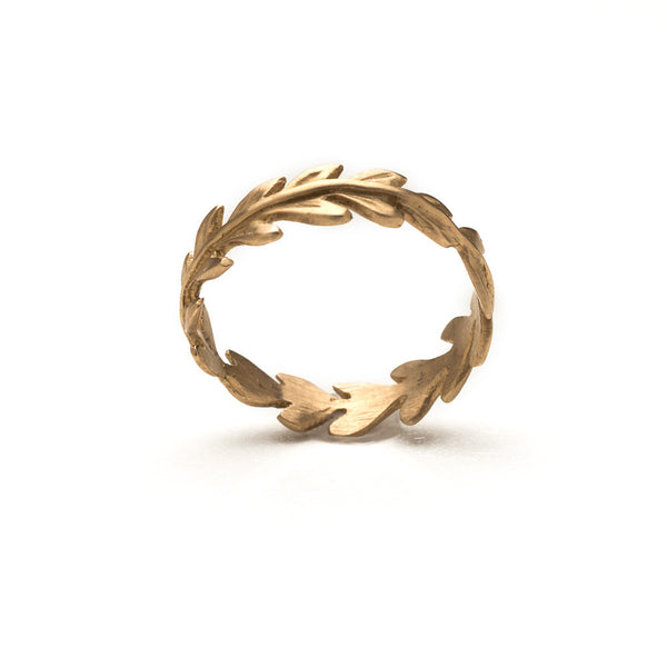 Rome laurel leaf ring