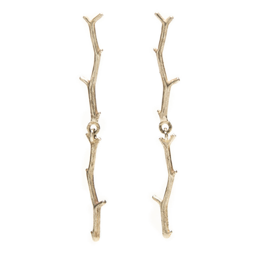 Long twig earrings
