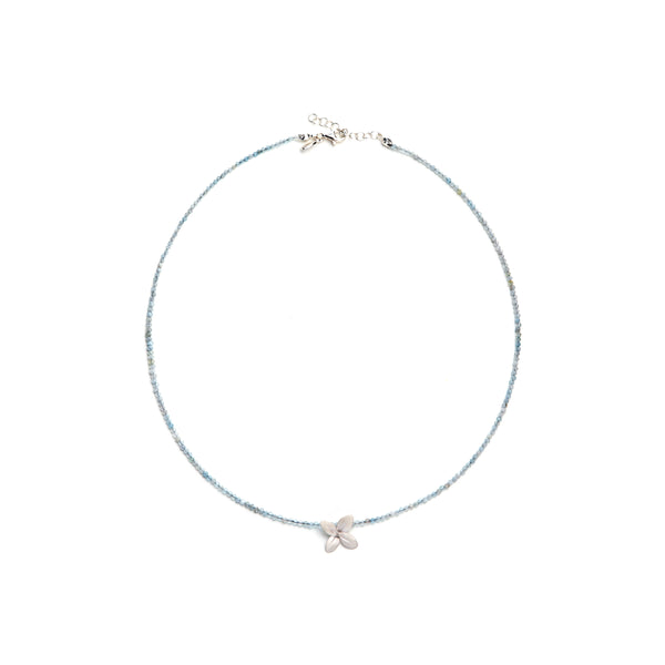 Aquamarine blossom necklace