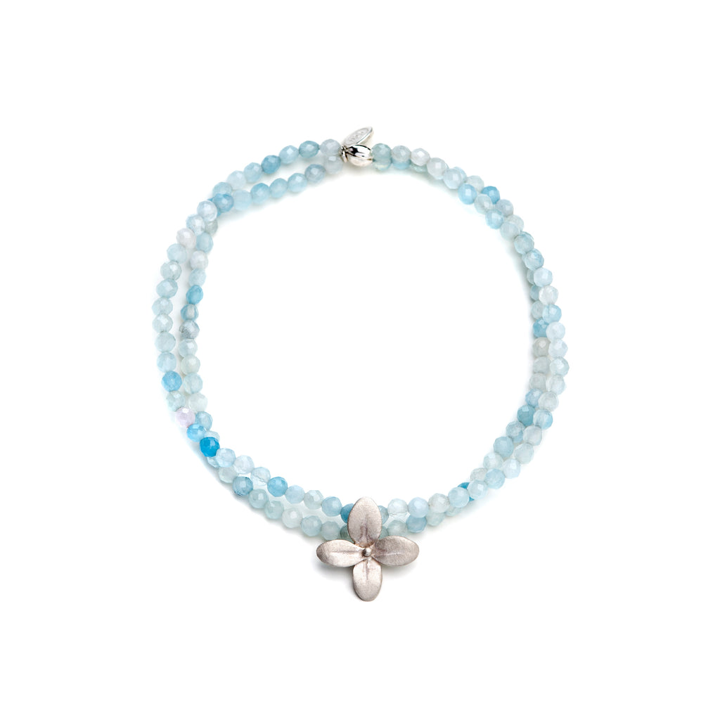 Aquamarine blossom bracelet