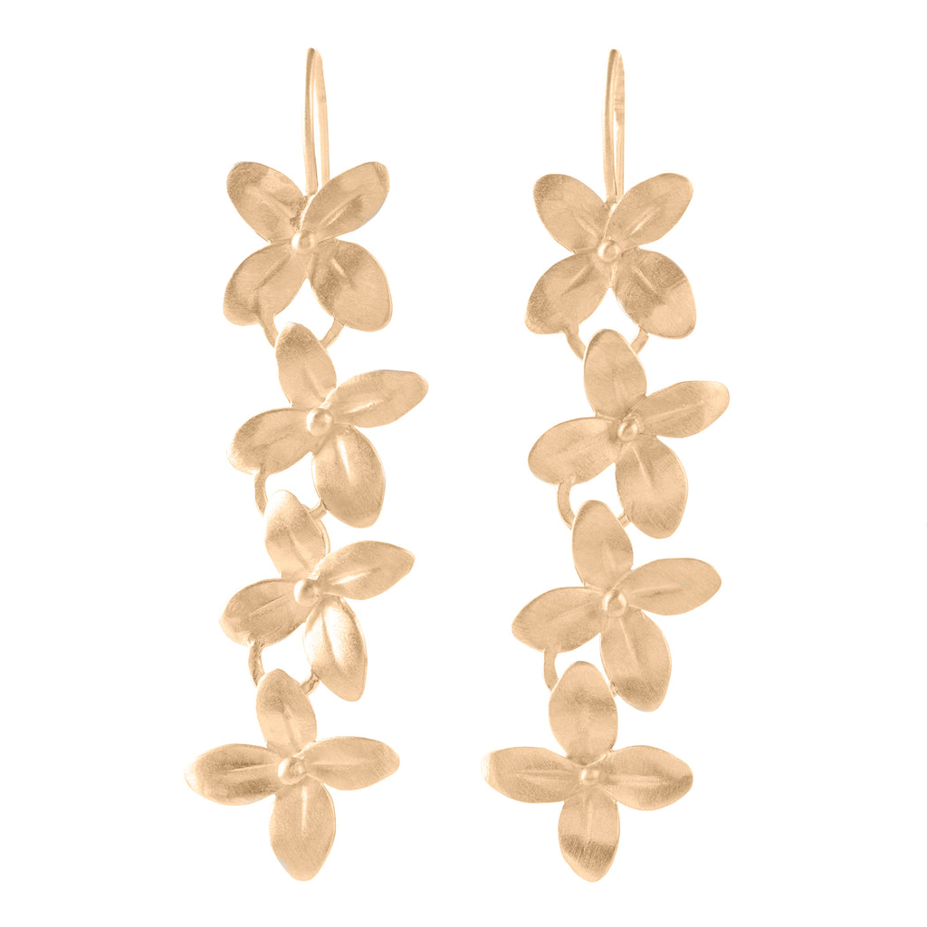 Orange blossom long earrings – Eles Designs