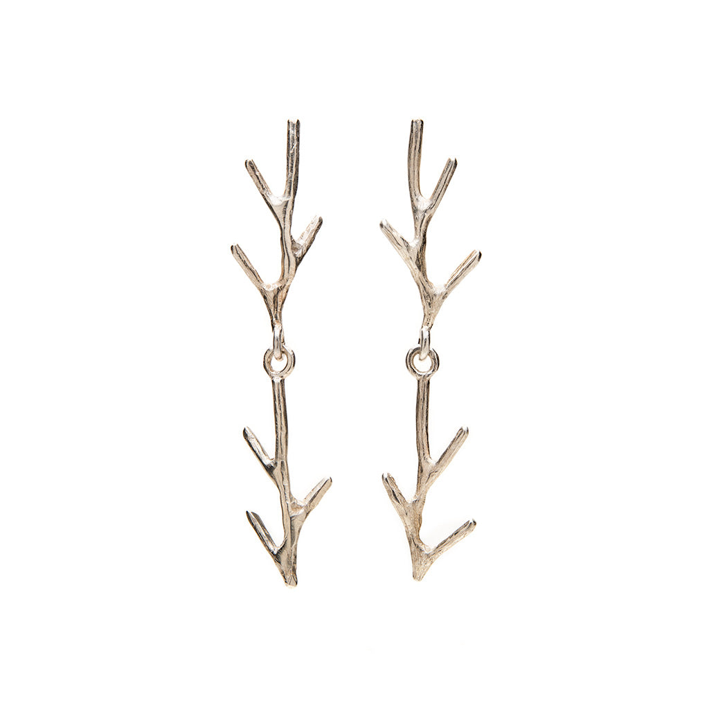 Branch double earrings