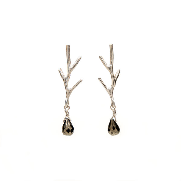 Branch teardrop earrings