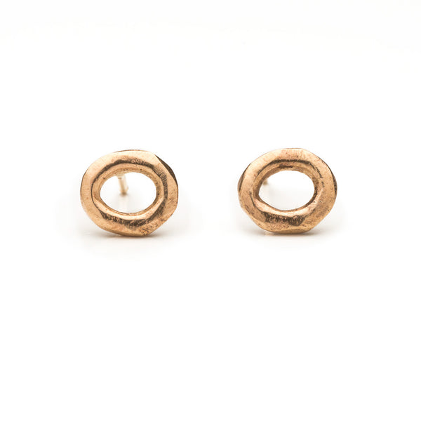 Wabi sabi tiny gold earrings