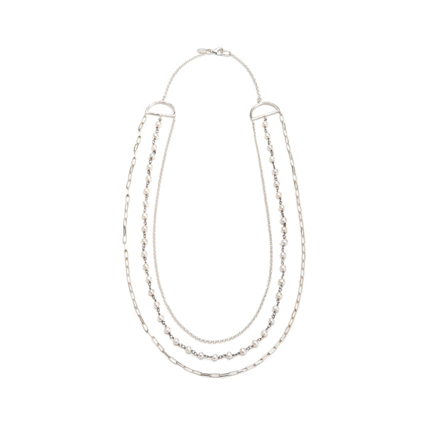 Alba multi-chain pearl necklace