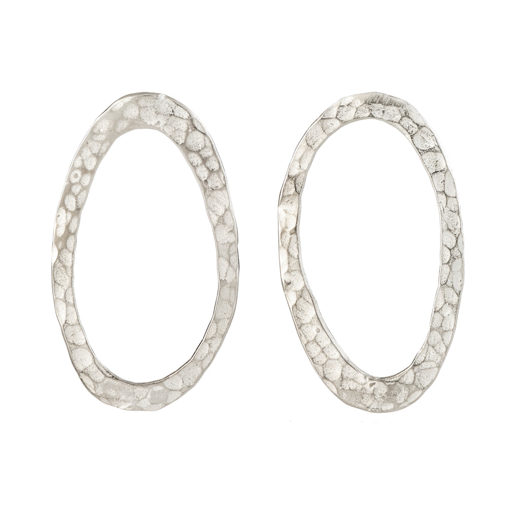 Oval posts earrings