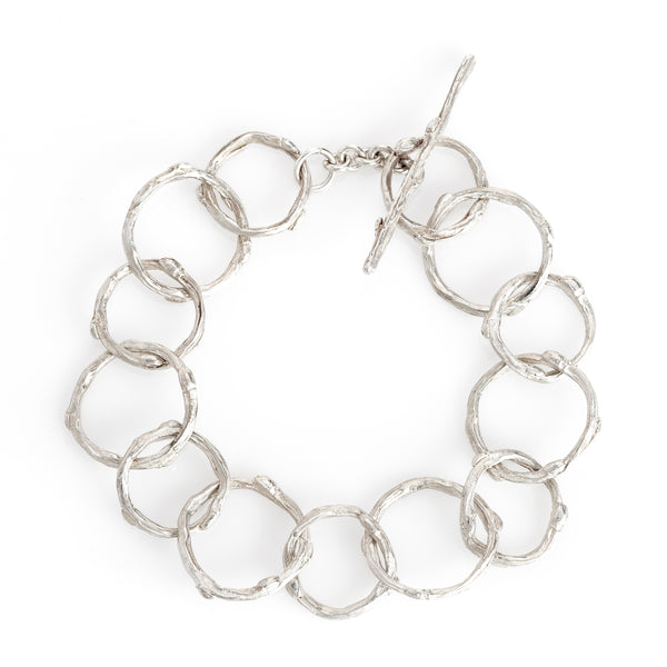Intertwined flower bud  bracelet