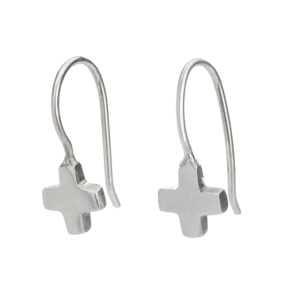 Small cross earrings
