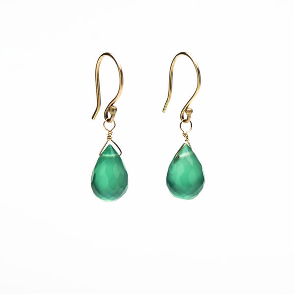 Teardrop gold earrings